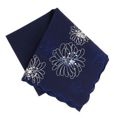 PAUL＆JOE ACCESSOIRES (ポール＆ジョー) ハンカチ レディース (綿100％ / 約45) 花柄 婦人 (ネイビー) 107020-9203-62 0
