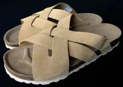 未使用級極美品　AUTENTI MADE IN SPAIN サンダル Autenti Made Spain Men Gray Genuine Leather Birkibuc Sandals