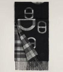 未使用品◎HERMESエルメス　カシミヤマフラー/タータンマイヨン/シェーヌダンクル/チェック/メンズ/レディース