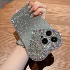 iPhoneケース ハート グラデーション キラキラ 光沢 おしゃれ レディース iphone16 15 14 13 Pro Max対応 ギフト 誕生日プレゼント
