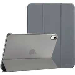 ProCase iPad 10世代 ケース 2022 10.9インチ A2696 A2757 A2777 軽量 耐衝撃 三つ折り スタンド スマートカバー（グレー）
