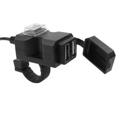 【特価セール】Itisyou バイク usb電源 usb 2ポート 電源ユニット 充電器 防水カバー バイク用USB電話充電器