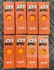 【日焼け品割引販売】HONMA ホンマ D1 SPIN オレンジボール 8スリーブ