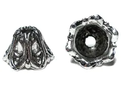 『10個』 ビーズキャップ 7mm 深型 座金 シルバー ハンドメイド アクセサリーパーツ 材料 銀色 アクセサリー パーツ