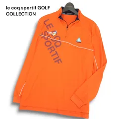 le coq sportif GOLF COLLECTION ルコック ゴルフ 通年 ロゴ刺繍★ 長袖 ハーフジップ プルオーバー シャツ Sz.L メンズ