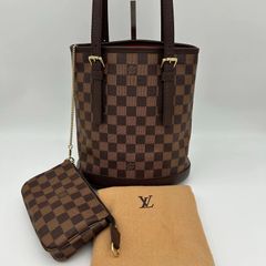 LOUIS VUITTON（ルイヴィトン）ハンドバッグ マレ バケツバッグ ダミエ エベヌ ポーチ付 N42240【中古】