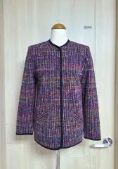 HANAE MORI ウールウィード ニット ジャケット