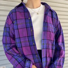 【80's】Liz wear タータンチェックシャツ　Liz claiborne 長袖　USA古着