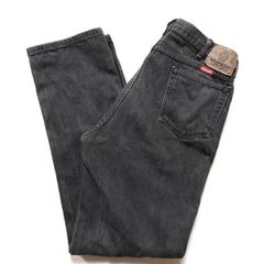 90's USA製 ラングラー ブラック デニムパンツ (36×34) 黒 ストレート 90年代 アメリカ製 旧タグ オールド Wrangler 96501　アメリカ古着 USED  ビンテージ ヴィンテージ
