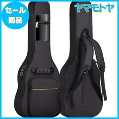 【特売】GLEAM ギターパック - 【10mmスポンジ】39～41インチフォークギター ギターケース アコースティックギター ギグバッグ 軽量 ソフト ケース フォークギターバッグ 大容量ポケット付き 頑丈 耐久 全体 改善 リュック型 肩掛け 手提げ 表面