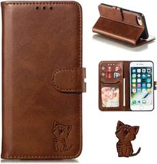 iPhone SE 第2世代 第3世代 (SE2 SE3) iPhonese2 iPhonese3 iPhone 8 iPhone7 iPhone6 iPhone6s 通用ケース手帳型 スマイル 笑顔猫ちゃん スマホケース iPhone S