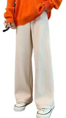 【数量限定】[newsight] レディース 防寒 無地 シンプル スウェットパンツ ストレート ゆったりパジャマパンツ 冷え対策 裏起毛 厚手 ウエストゴム ゆったり 暖かい 部屋着