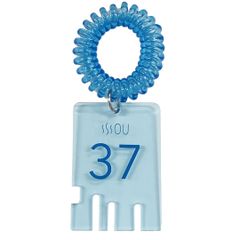 SOU by RAKUSE ボトルマーカー アクリル サウナ用 キーホルダー おしゃれ 37 銭湯 鍵 ロゴ サウナデザイン キーチャーム (ブルー)