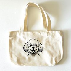 トイプードルの刺繍トートバッグ2（小）
