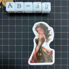 防水ステッカー　プリンセス　お姫様　イラスト　かわいい　装飾　シール　AB-39
