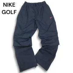 NIKE GOLF ナイキ ゴルフ 通年 レイヤード風★ ナイロン ストレッチ パンツ Sz.M メンズ ネイビー