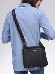 PRADA (プラダ) Re-Nylon xサフィアーノレザー ショルダーバッグ