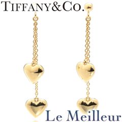 【新品仕上済】 TIFFANY&Co. イエローゴールド K18YG ダブルハートドロップスウィングチェーン レディース 返品OK