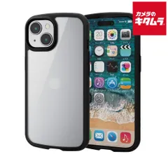 【新品】エレコム PM-A23ATSLFCBK TOUGH SLIM LITE フレームカラー ブラック（iPhone 15用）