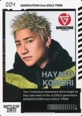 【中古】コレクションカード(男性) 004：GENERATIONS from EXILE TRIBE/小森隼/SHOOT IT OUT/「BATTLE OF TOKYO ～ENTER THE Jr.EXILE～」BOTカード 第2弾