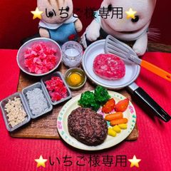 🟥専用🟥ハンバーグ　オムライスセット⭐️ ⭐️ドールハウス　リカちゃん　バービー　シルバニア　樹脂粘土　ねんどろいど　ブライス　フィギュア　オビツ　ミニチュア　フェイクフード