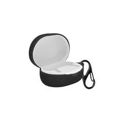 kwmobile イヤホンケース Anker Soundcore Life P2 mini対応 ケース - ワイヤレスイヤホン シリコン 落下防止 黒色