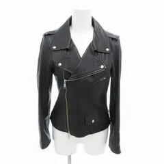 アルアバイル allureville ダブルライダース レザージャケット ラムレザー 羊革 ショート丈 1 黒 ブラック /HOのサムネイル