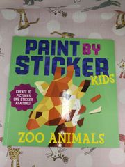 PAINT  BY STICKER KIDS  ZOO ANIMALS (シールブック) 折れや傷・汚れあり