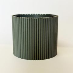 【3Dプリント】コラム鉢カバー オリーブグリーン｜シンプル・北欧風・おしゃれ植木鉢 2.5号用