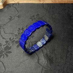 最高級バングル】天然石ラピスラズリ ブレスレット 14.3mm✨1191 