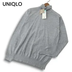 【新品 未使用】 UNIQLO ユニクロ 秋冬 エクストラファインメリノ ウール★ タートルネック ニット セーター Sz.M メンズ