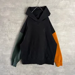 希少 人気 古着 90s GAP ギャップ カラーブロック オーバーサイズ パーカー 切替デザイン ゆるだぼ 裏起毛 前ポケット Lサイズ