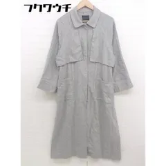 ■ ◎ KBF ケービーエフ URBAN RESEARCH ウエストベルト付き リネン混 長袖 コート サイズONE グレー系 レディース  【中古】 【1111230021440】のサムネイル