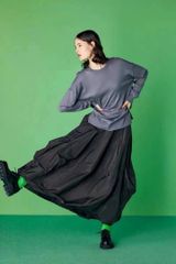 新品タグ付 ENOF desert long skirt 02 black - メルカリ