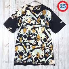 Sサイズ｜メキシコ製　STUSSY 骸骨 ガイコツ ドクロ スカル クールネック ラバープリント 半袖Ｔシャツ ブラック【湘南倉庫】タイダイ染・ブリーチ加工