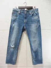 Levi's リーバイス DENIZEN デニゼン288 デニムパンツ ダメージ加工 無地 インディゴ 33サイズ