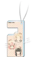 【中古】スマホ・モバイルスタンド(アクリル) 05.ロイド＆ヨル＆アーニャ(ピンク) ボールチェーン付スマホスタンド 「SPY×FAMILY」