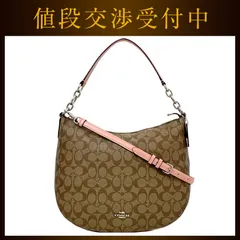 コーチ ２way バッグ ec-22397 ベージュ ピンク シグネチャー