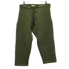 イギリス軍 50s ヴィンンテージ トラウザーインナー パンツ 6 カーキ British Army ウール ミリタリー メンズ