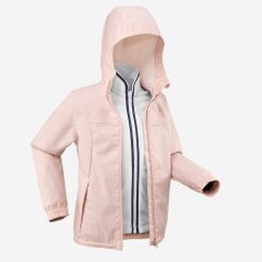 訳あり　新品　現行品　デカトロン　QUECHUA (ケシュア) 登山・スノーハイキング キッズ (7～15歳) ジャケット 3WAY 防水 ウォーム SH100 -0.5℃ ピンク　14 ～15 歳 160-166cm  汚れがあり