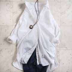 極美品【SLOBE IENAスローブイエナ】長袖シャツ フリーサイズ 白 オーバーサイズ 綿100% ゆったり