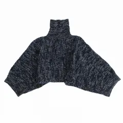 PESERICO  ペセリコ カシミヤ100% タートルネック ポンチョニット プルオーバートップス ブルー レディース 【中古】 PESERICO ペセリコ カシミヤ100% タートルネック ポンチョニット