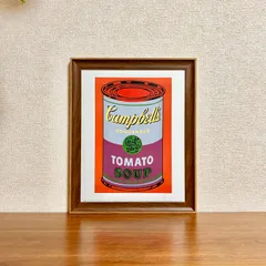 新品☆額縁付アートポスター(BRUCE MCGAW GRAPHICS)☆アンディ・ウォーホル（Andy Warhol）☆ポップアート☆Colored Campbell's Soup Can, 1965 (blue & purple)☆カラーキャンベル☆53