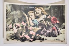 ドールと少女 フランス ヴィンテージ ポストカード アンティーク