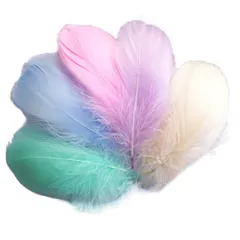 【特価セール】200枚 羽 幻のマカロンの羽 たっぷり 羽根 たっぷり フェザーシャワー 手芸材料 飾りフェザー DIY装飾小物 結婚式 羽シャワー イベント ウェディング 誕生日 サムコス パーティー 演出 (カラフル)