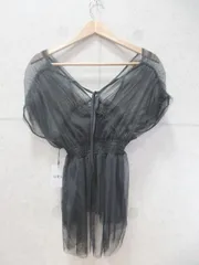 【タグ付き】【未使用品】GRL グレイル チュールバックリボンチュニック ブラック Fサイズ ru1081