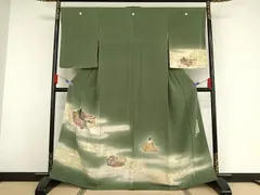 平和屋着物●友禅師・京の名工・伝統工芸士・樽本伊勢蔵　訪問着　手描き　女人文　金銀彩　正絹　逸品　未使用　AAAZ3231np