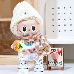 5点セットLABUBU (17㎝) 10cmぬいぐるみ用 ぬいぐるみ服 ブラン