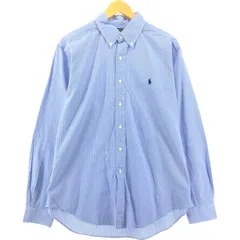 古着 ラルフローレン Ralph Lauren CLASSIC FIT ギンガムチェック 長袖 ボタンダウンチェックシャツ メンズL相当/eaa548331