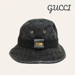 GUCCI ブラック バケットハット 早い者勝ち GUCCI ブラック バケットハット Sサイズ - メルカリ